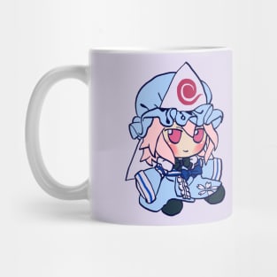 Mudwizard draws blue pastel yuyuko saigyouji fumo plush / touhou memes Mug